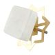 White Stone Square Cabinet Knobs